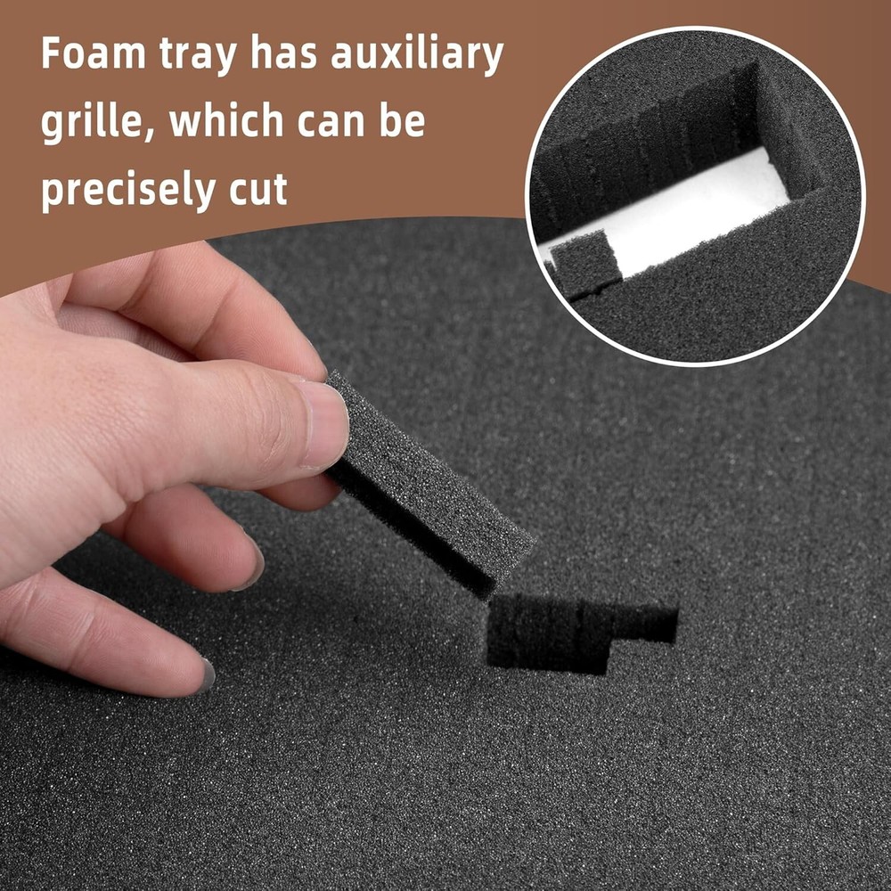 Durable Black Foam with Pick & Pluck Design - Perfect for Game Boxes & Tools
