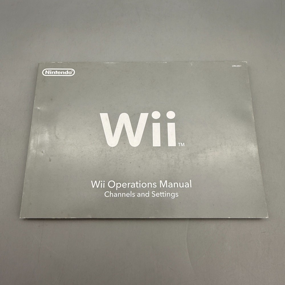 Nintendo Wii Operations Manual System Setup Channels & Settings and MotionPlus