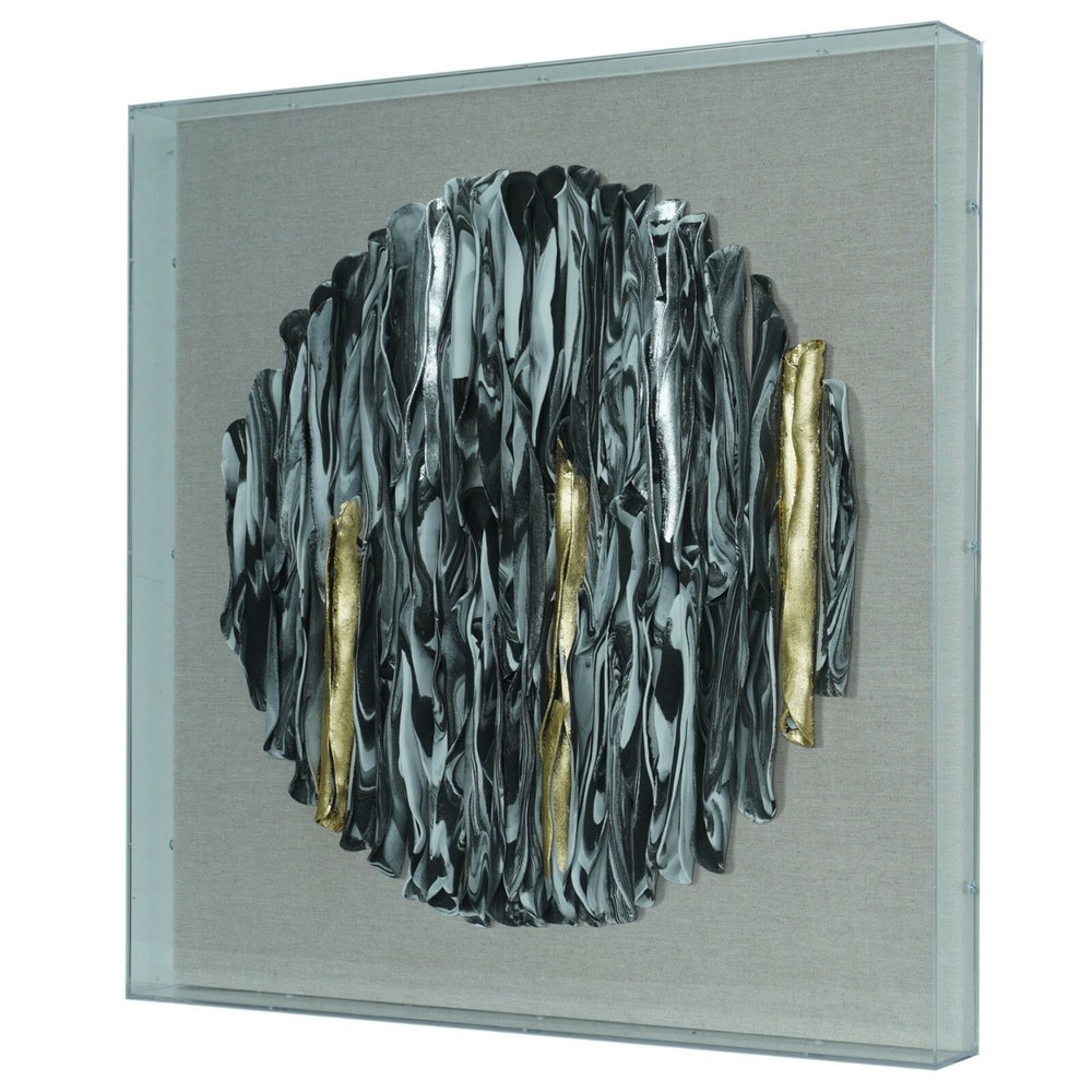 Monochrome Clay Rolls Shadow Box Wall Décor