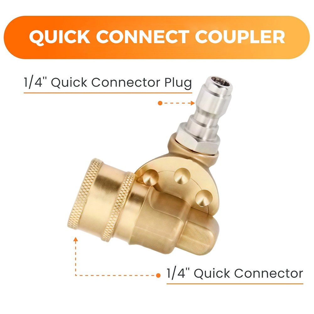 2Pack High Pressure Washer Spray Nozzle Tips Quick Connect Pivot Adapter Coupler