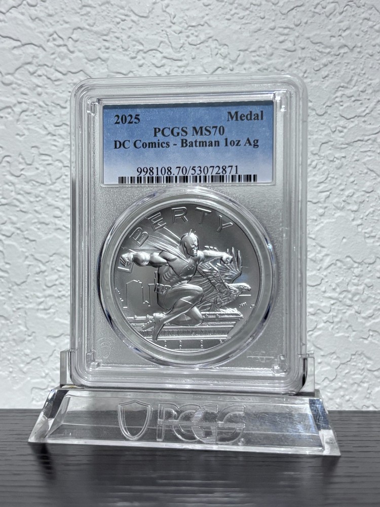 2025 Silver DC Comics Batman Medal PCGS MS70