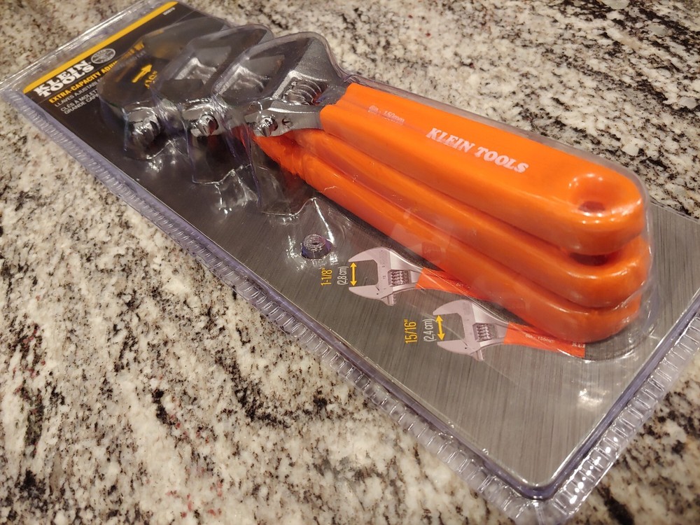 Klein Tools 3pc Adjustable Wrench Set - Orange