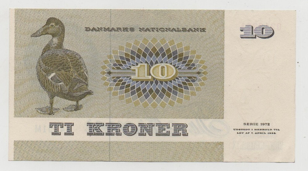 DENMARK 10 KRONER 1975 PICK 48E LOOK SCANS