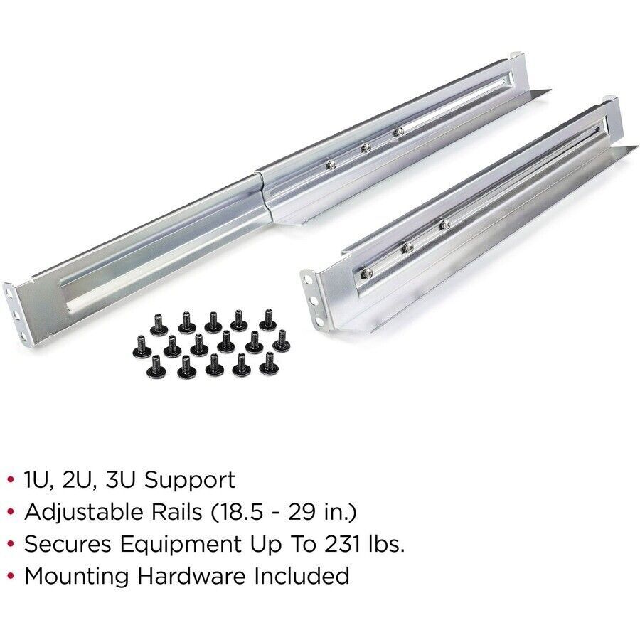 CyberPower 4POSTRAIL 4 Post Universal Rack Mount Rail Kit with Mounting Screws