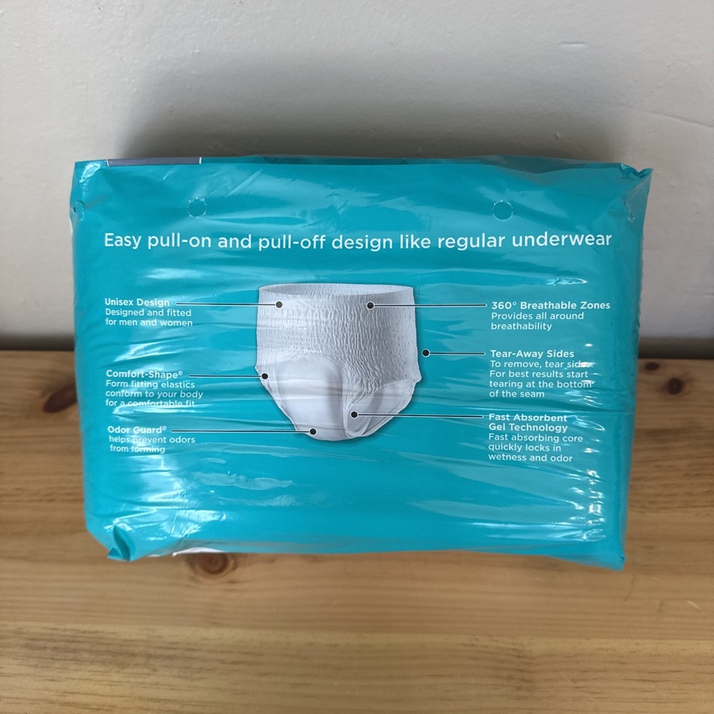RELY INCONTINENCE BRIEF MAXIMUM ABSORBENCY UNDERWEAR 20-COUNT MEDIUM 34"-46"
