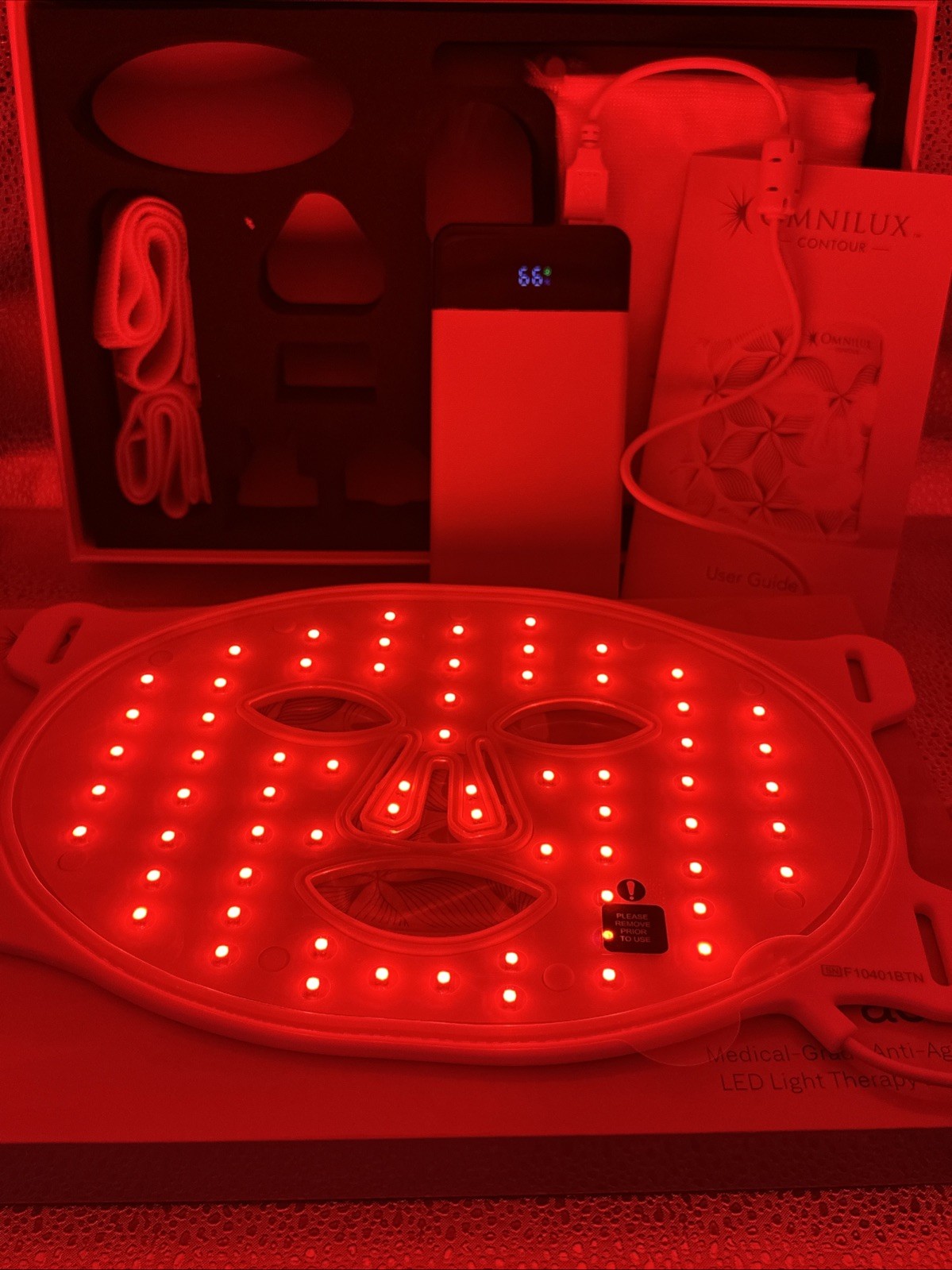 OMNILUX CONTOUR WOMEN FACE ANTI-AGING LED LIGHT THERAPY MASK - [FULL KIT / READ]