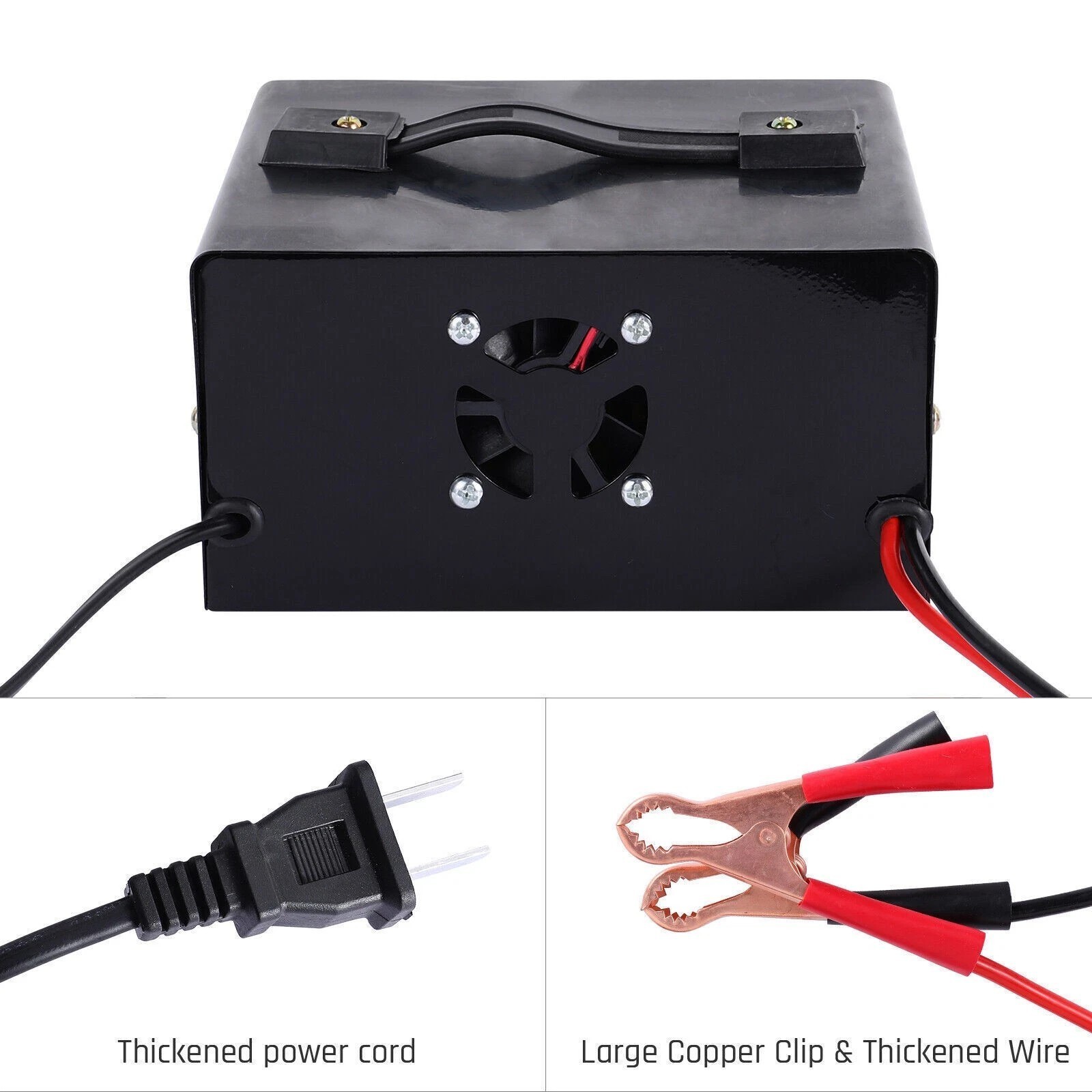 400A Heavy Duty Battery Charger 12V/24V Pulse Repair Car Battery Charger Trickle