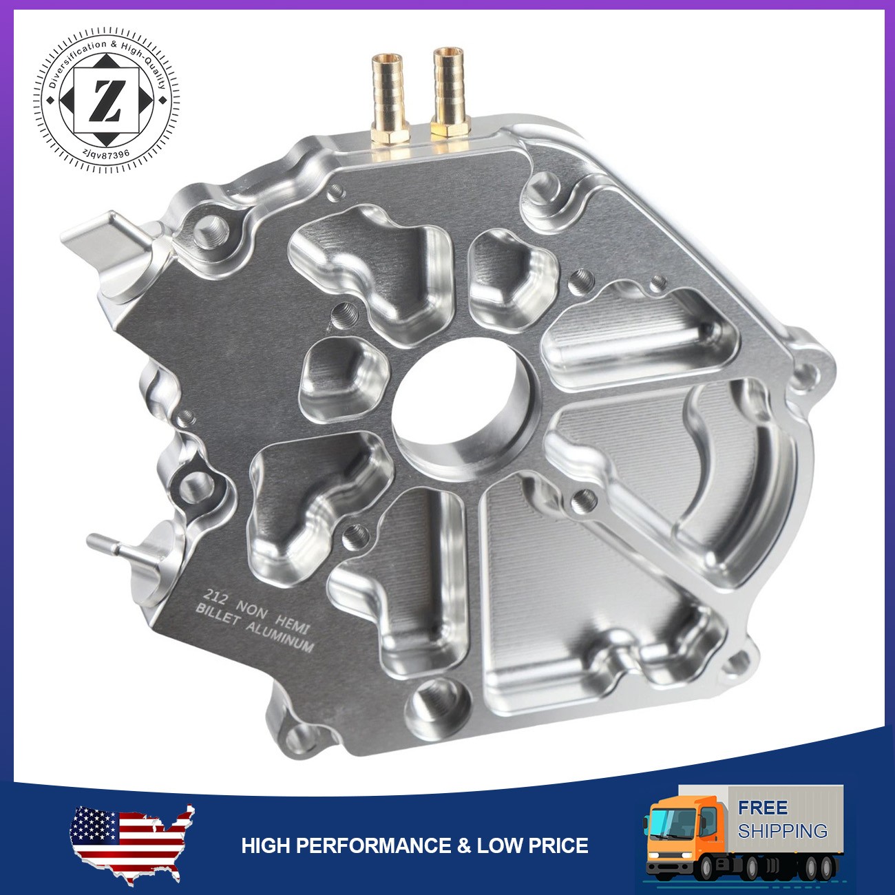 Dual Bearing Billet Side Cover For Predator 212cc Non-Hemi Silver