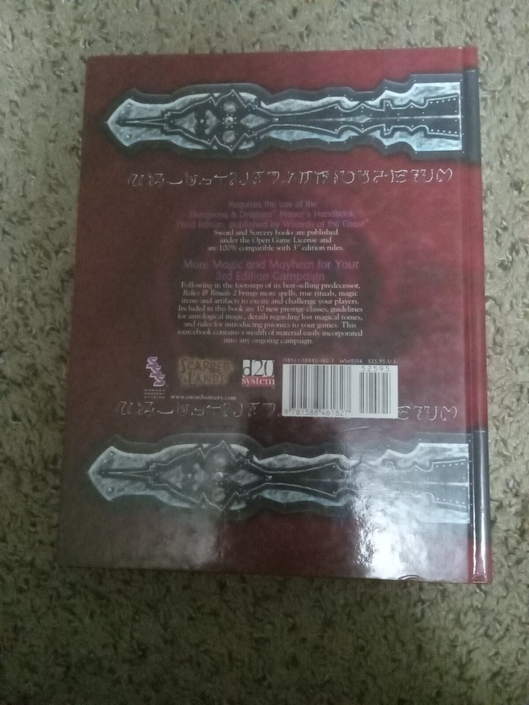 Sword & Sorcery: Relics & Rituals II Lost Lore HC Book 2002