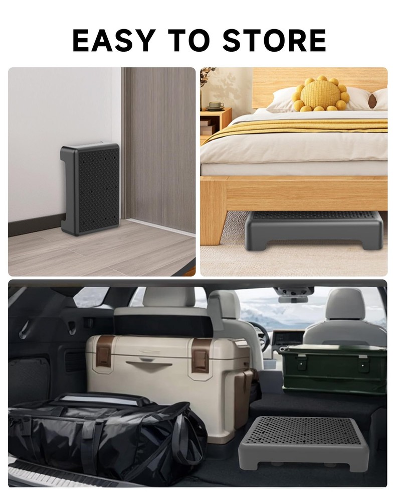 Mobility Step Stool for Adults, Bed Step Stools, 680 LBS Capacity Safety Step...