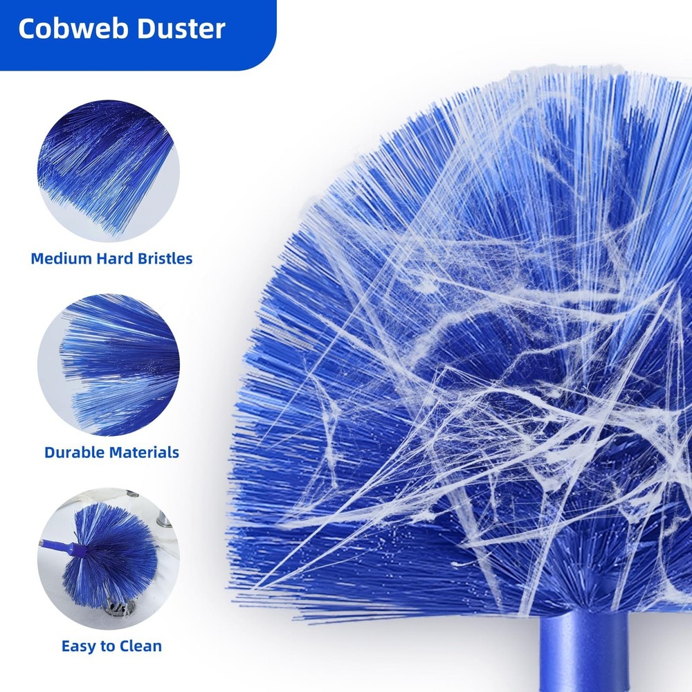 Microfiber Duster for High Ceiling Fan Blades, Cobweb with Extension Pole Adj...