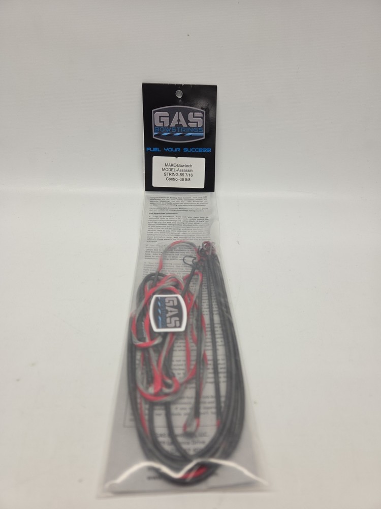 GAS HIGH OCTANE STRING AND CABLE SET RED/BLACK BOWTECH ASSASSIN