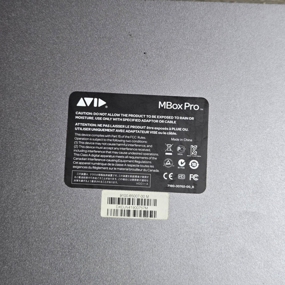 Avid Mbox Pro 3rd Gen 8x8 FireWire Audio Interface w/ Box & Power Supply Tested