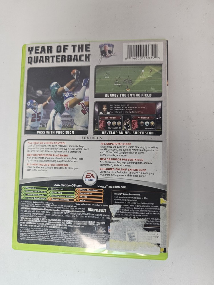 xbox madden 06 case only NO GAME
