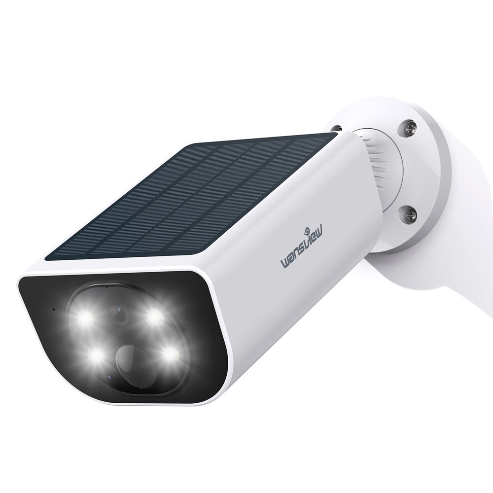 2 Pack Wansview 2K 3MP Outdoor Wireless Solar Security Camera AI Human Detection