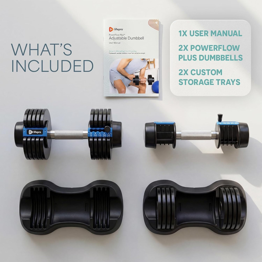 Adjustable Dumbbells Set Multi Weight Options with Rack Home Strength Training
