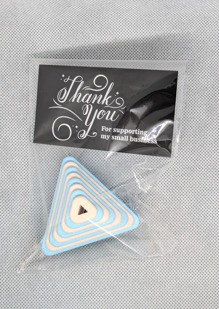 Triangle Clay Cutter Shape Set ~ Polymer Crafting Tool ~ Stackable Outline