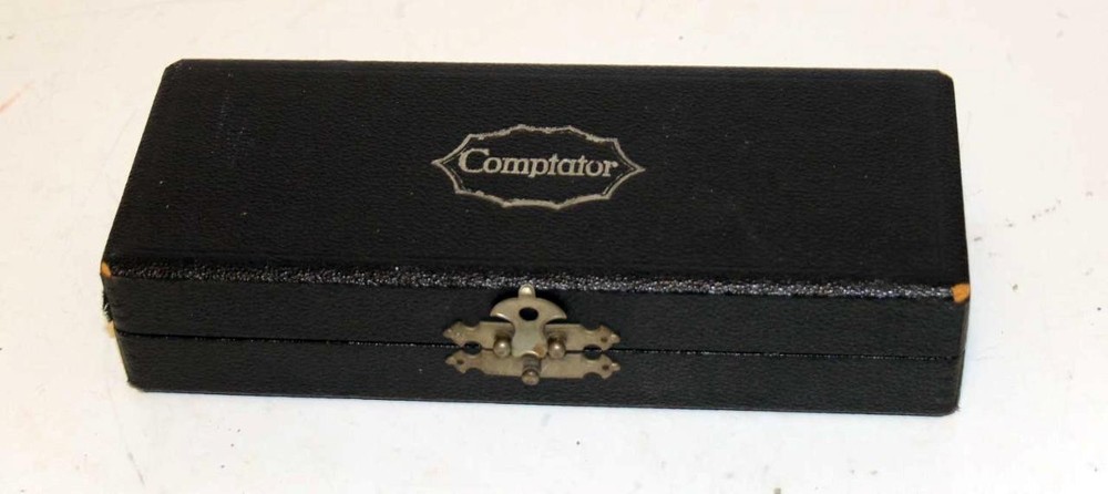 VINTAGE COMPTATOR MECHANICAL CALCULATOR / ADDING MACHINE W CASE