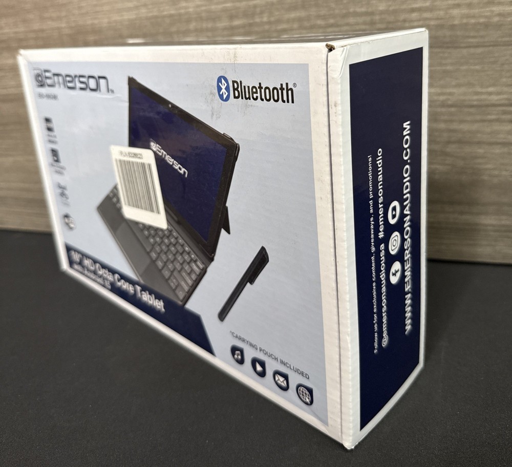 EMERSON EID-1062-BK 10" HD Octa Core Tablet with Android 15