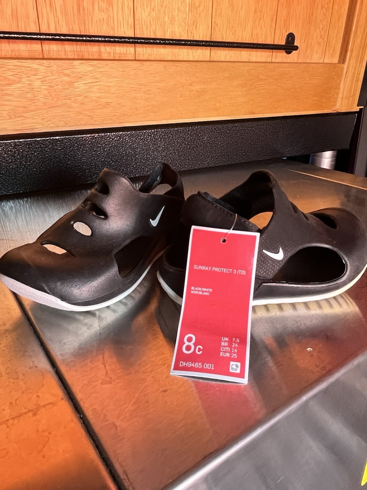 Nike Sunray Protect 3 Black Toddler Unisex Sandals Shoes Size 8C