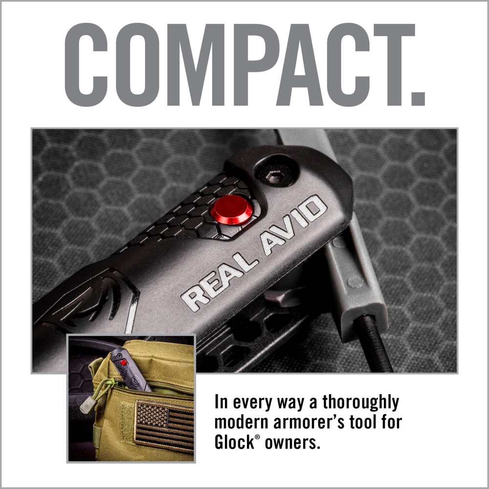 Real Avid 4-in-1 Multitool for Glock | Sight & Punch Tool, Screwdriver AVGLOCK41
