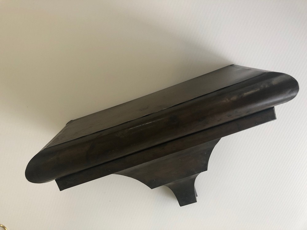 Vintage Architectural Distressed Tin Shelf.