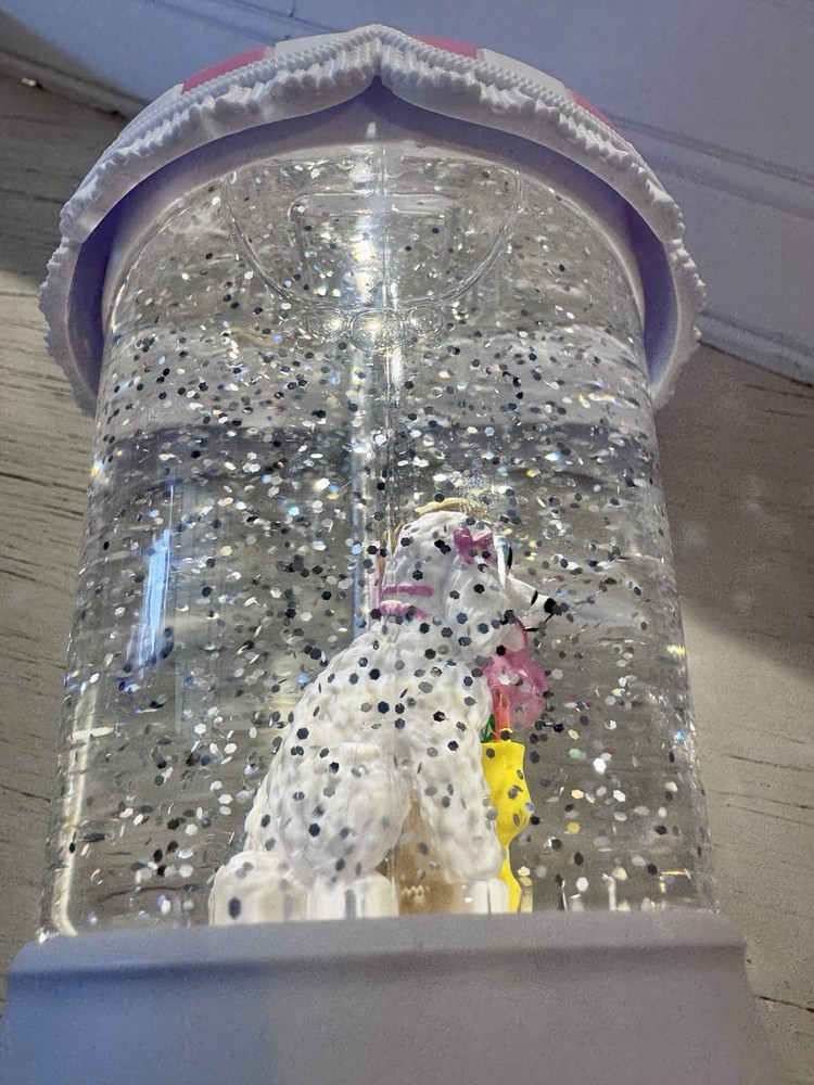 Cracker Barrel LED Poodle Glitter Globe