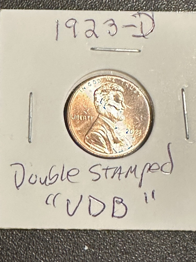2023-D Lincoln Cent . Double stamped "VDB".