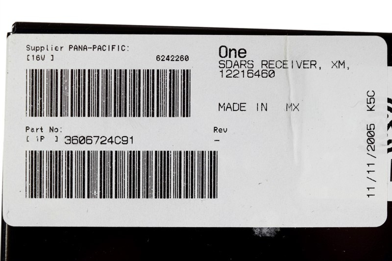 Delphi XM Satellite Receiver Cab Module 3606724C91 (650-10189)