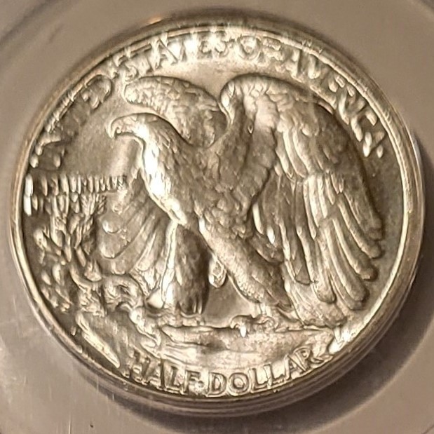 1945 D Walking Liberty Half Dollar MS63 ANACS