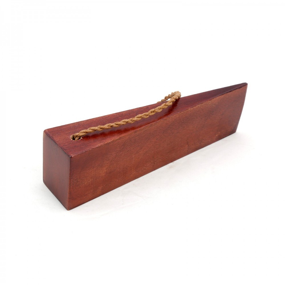 Cherry Door Wedge Solid Mango Wood Leather Hanging Loop Renovators Supply