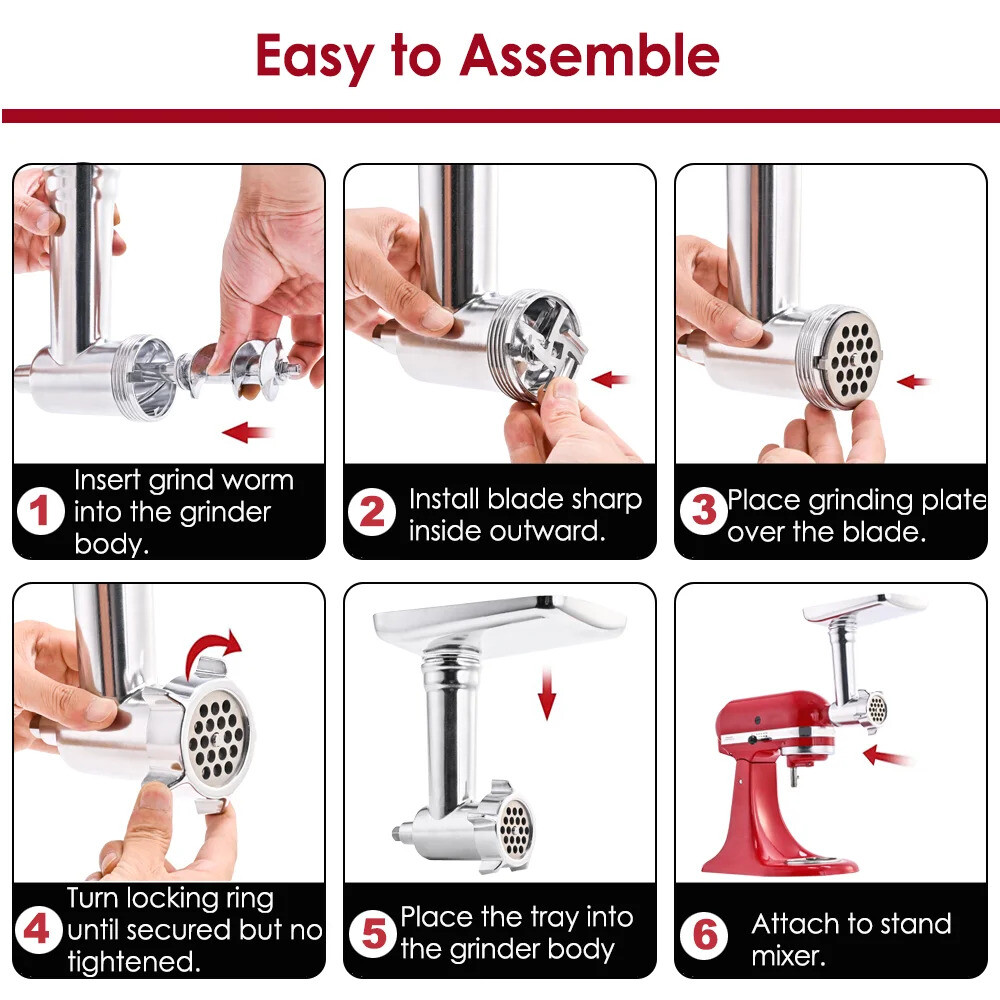 Kitchen Food Meat Grinder Sausage Stuffer Attachment For Kitchen-Aid Stand Mixer