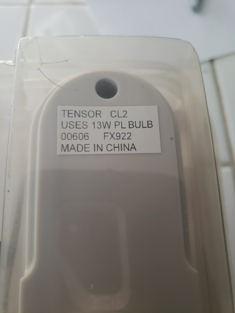 Tensor Computer Lamp Model CL2-64 NEW UNOPENED Dmg Package Only. Cool Gray