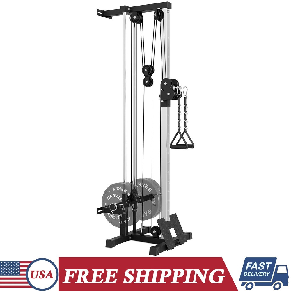 Wall Mount Cable Machine LAT Pulldown Machines with 19 Positions Weight Workout
