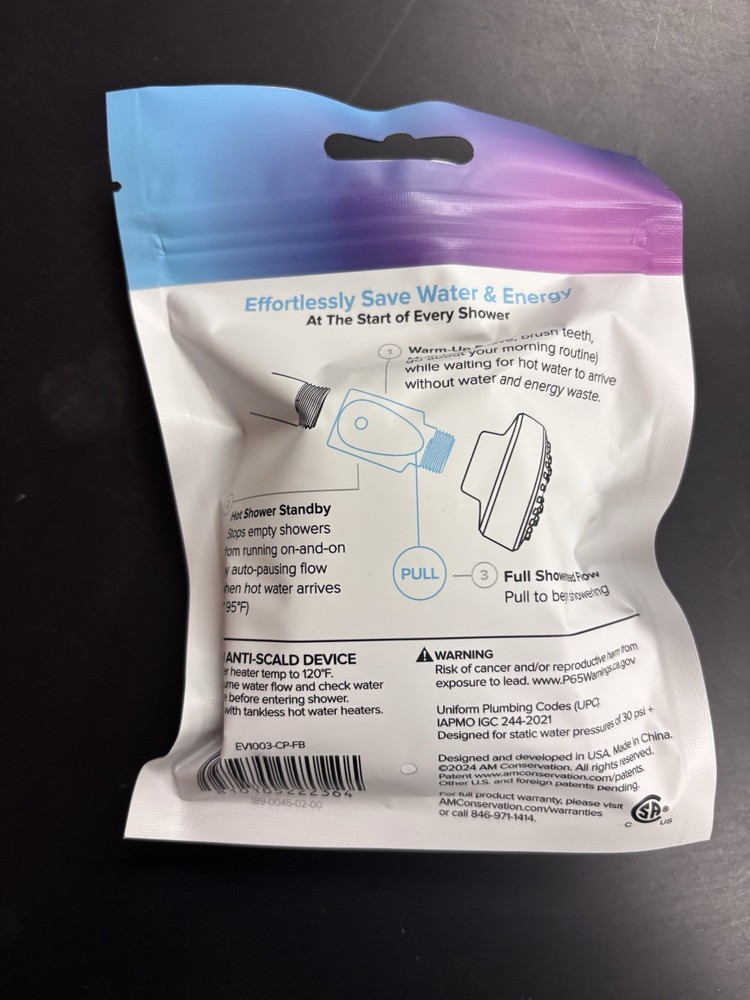 Evolve ShowerStart TSV3 Chrome Finish Water Conservation Save $$$