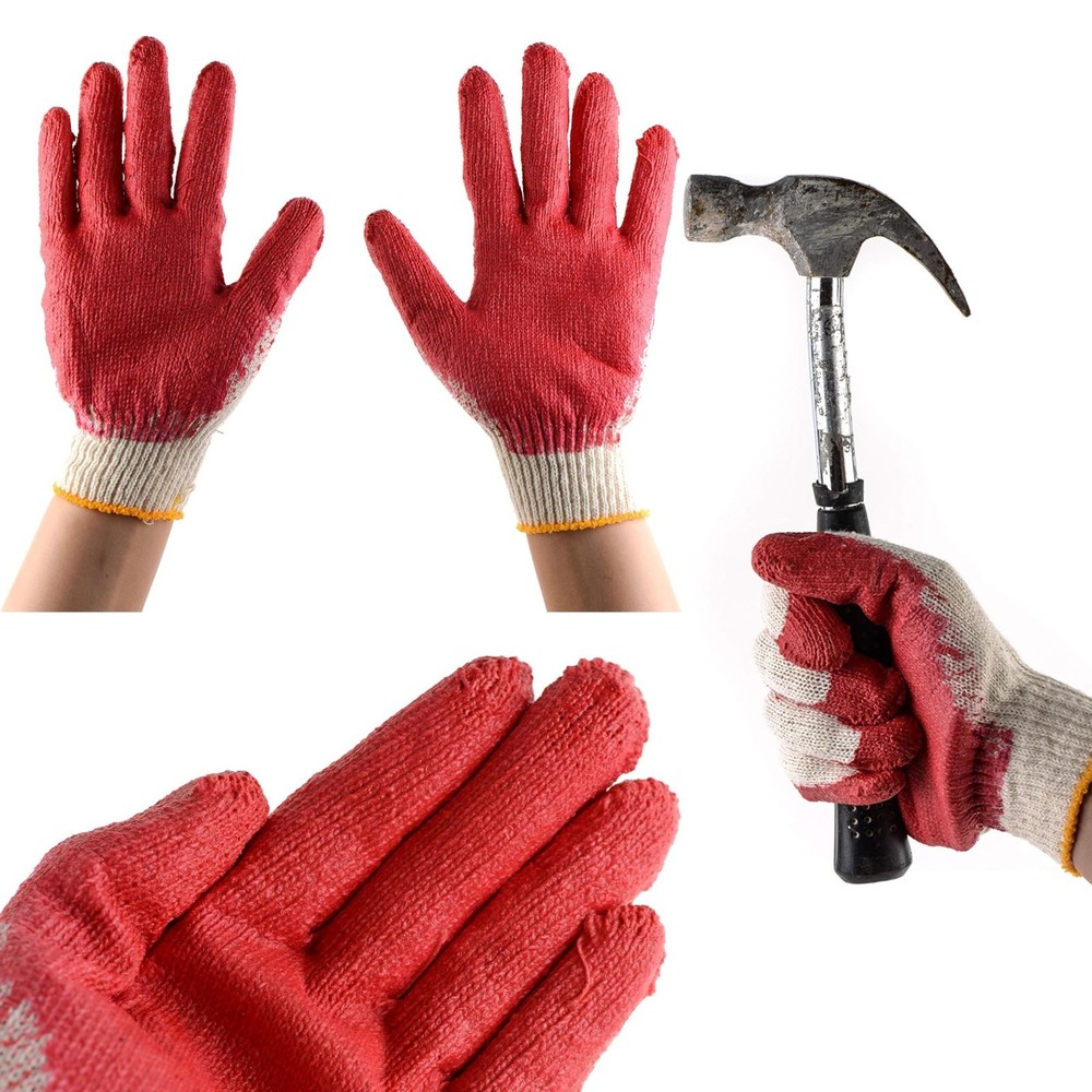 Medium Work Gloves, Latex Dipped Nitrile Coated Gloves 100pcs