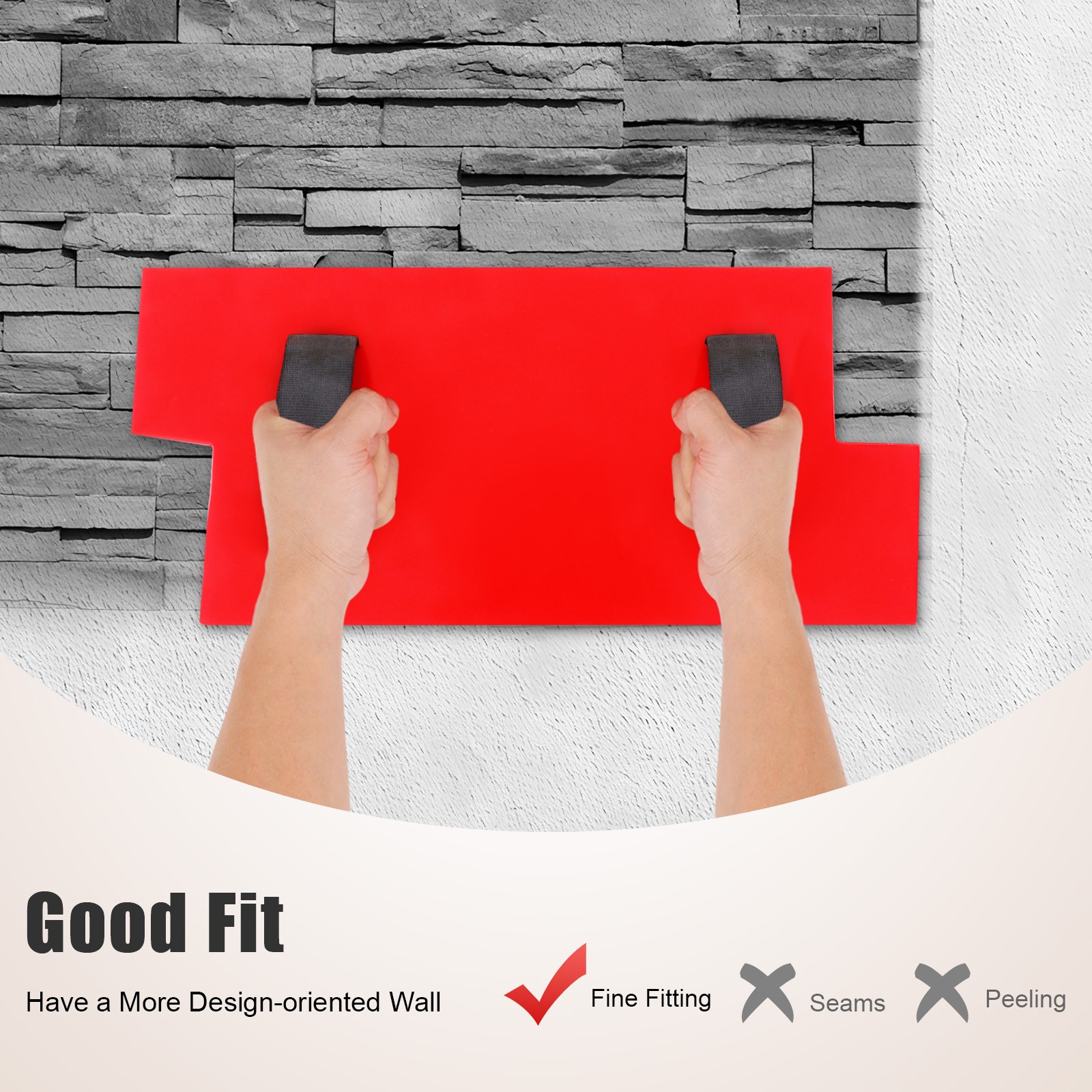 Concrete Wall Mold Polyurethane Seamless Stamp Cement Texture Stone Slate Mat US