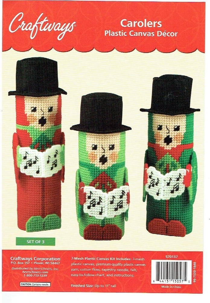 CAROLERS  plastic canvas  PATTERN (#TF0108)