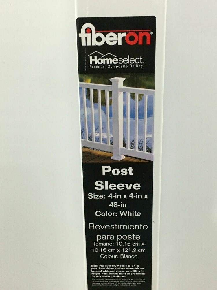 Fiberon HomeSelect - White Composite Deck Post Sleeve - 4"x4"x48" - 160835 - New