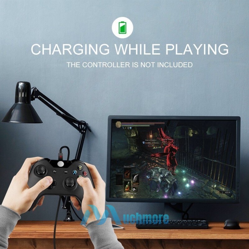 For XBOX One Controller 1400mAh Rechargeable Battery Pack w/ 9ft Charging Cable