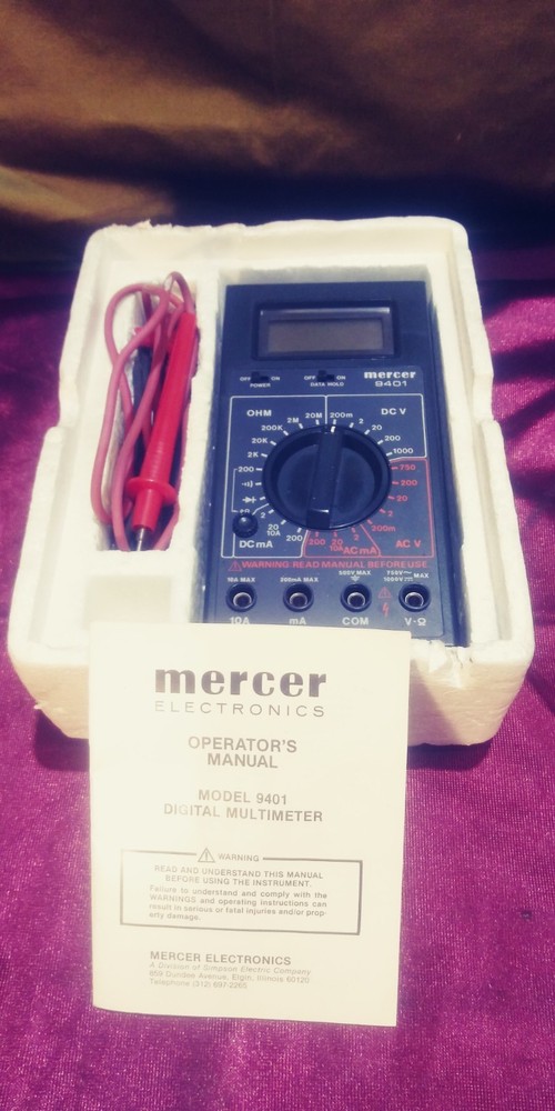 Mercer Electronics Mdl 9401 Digital Multimeter