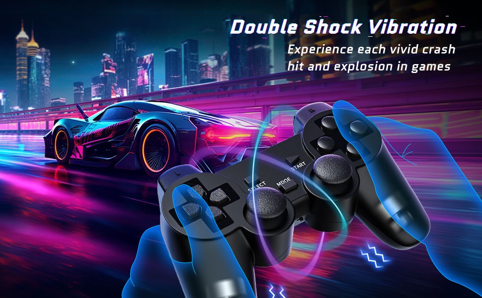Wireless Dual vibration Controller Gamepad USB ort With Bracket For PC