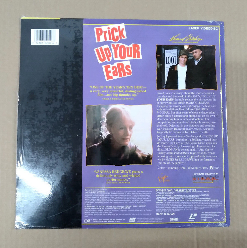 (Laserdisc) Prick Up Your Ears / SEALED