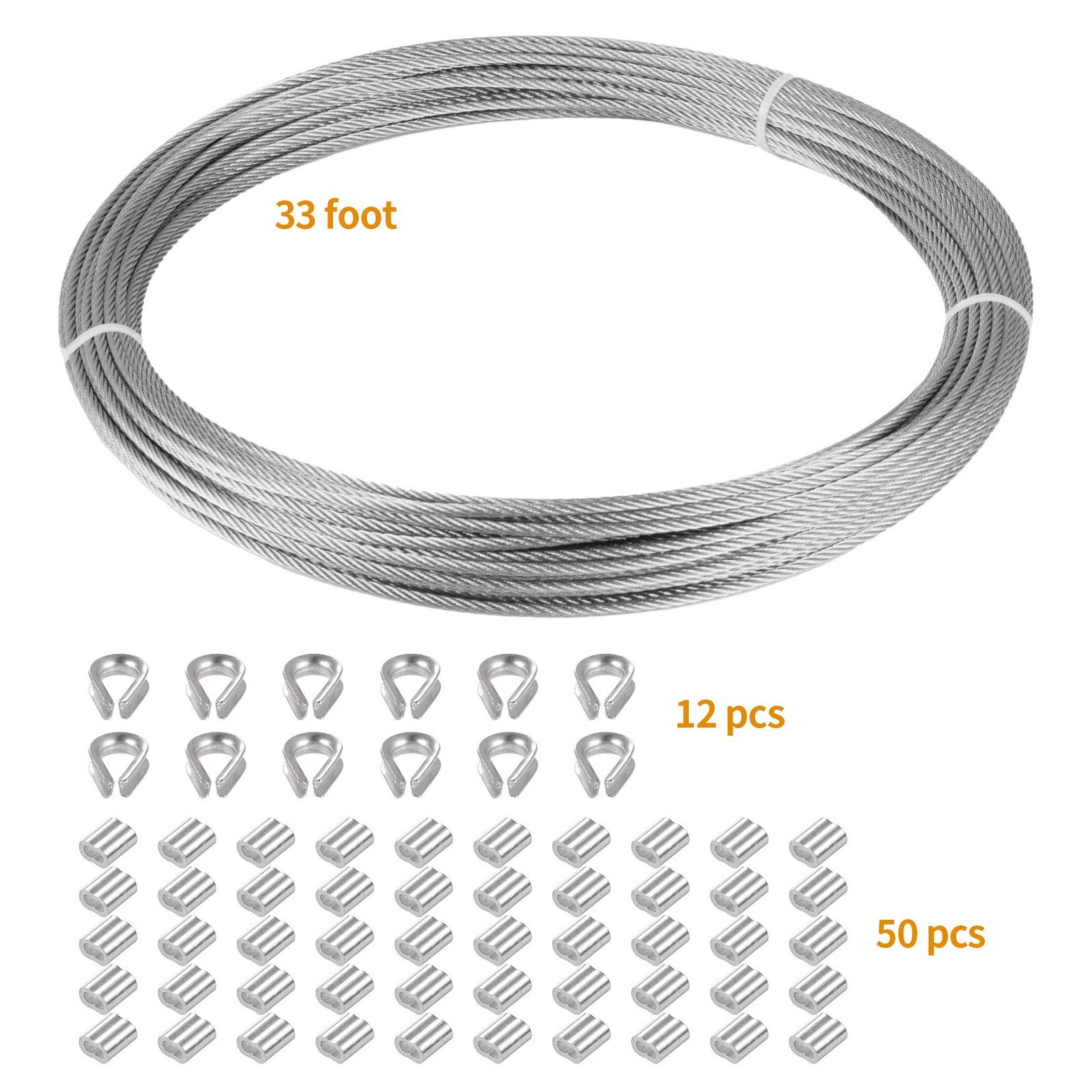 Eowpower 1/16 inch Stainless Steel 316 Aircraft Cable Wire Rope Marine Grade,...