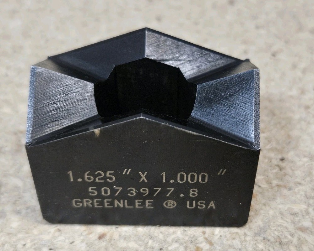 Greenlee No. rectangular punch 1" x 1.625" - U.S.A. made - rectangle