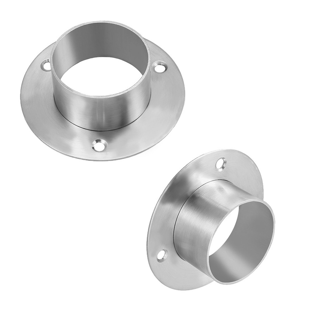 Wardrobe pipe bracket, 51.5mm diameter, wall mounted rail support 2pcs