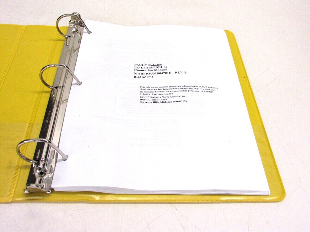 FANUC ROBOTICS I/O UNIT MODEL B CONNECTION MANUAL