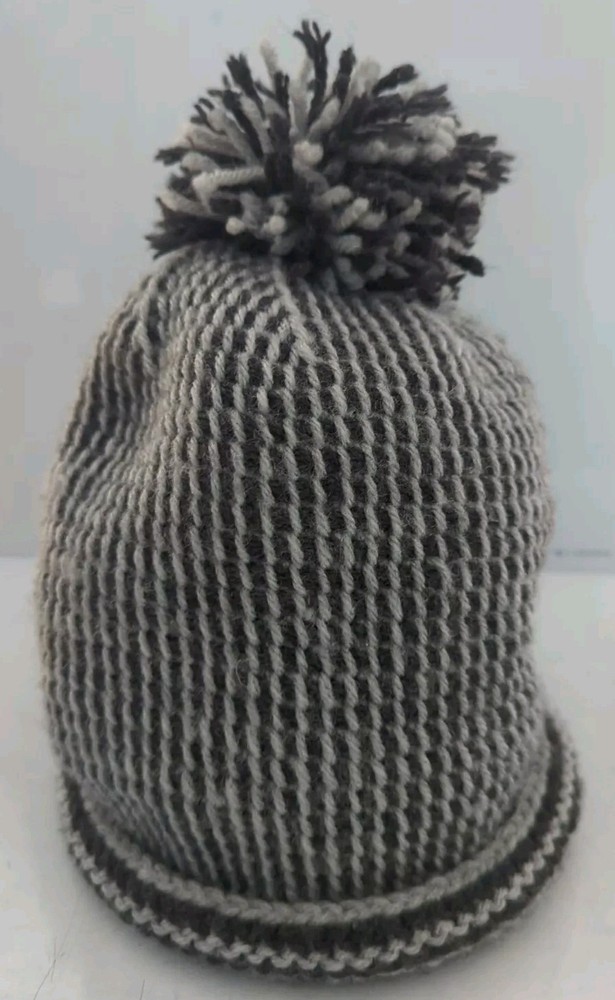 Blank And Grey Crocheted Hat, New