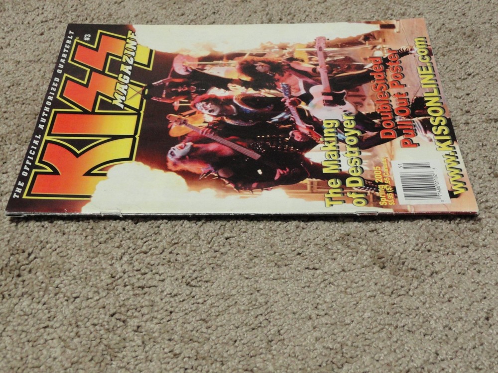 KISS Official Authorized Quarterly Magazine Issues 1 thru 5 with Posters HTF