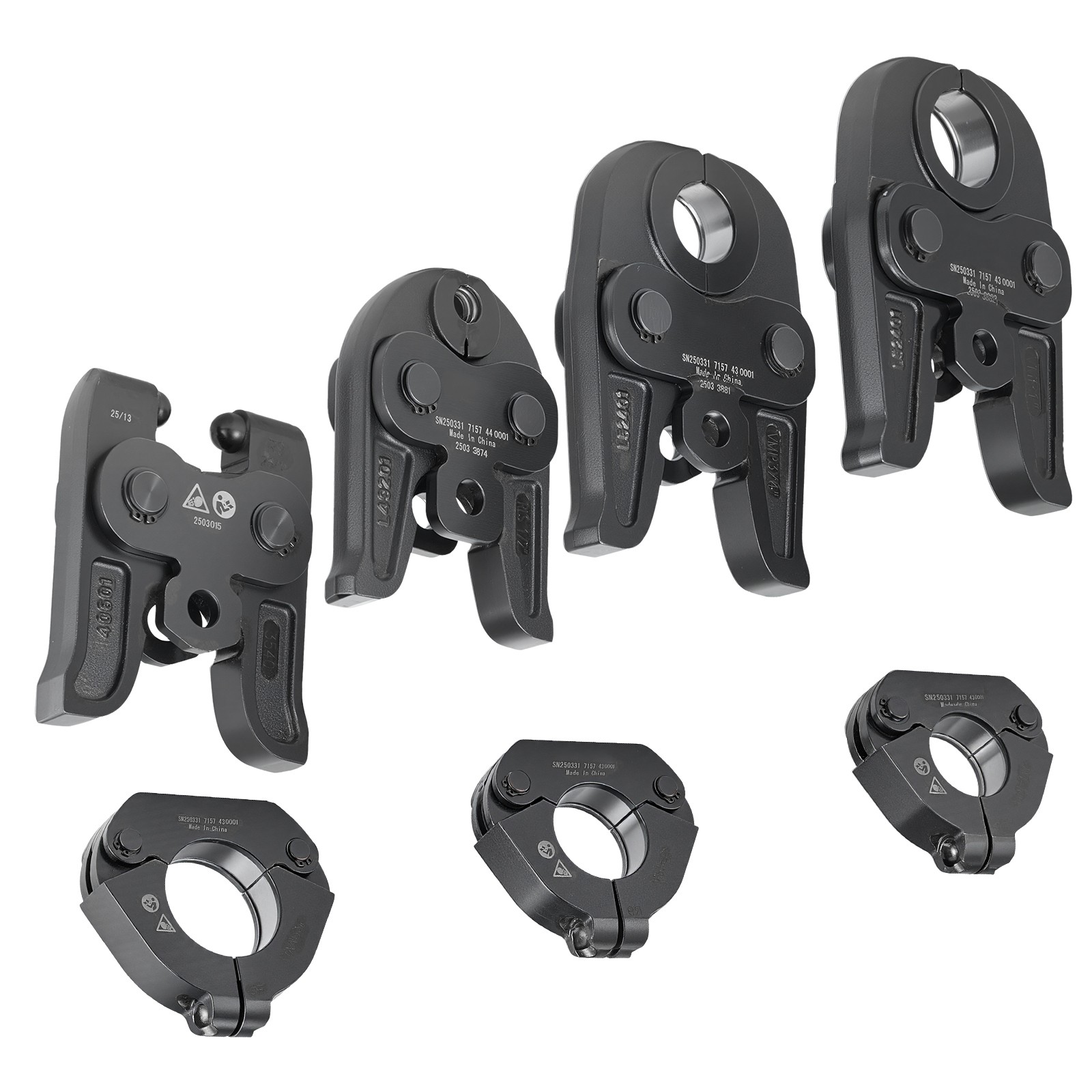 7 PCS MegaPress Pressing Kit 1/2" to 2" for Standard Press Tools with Case